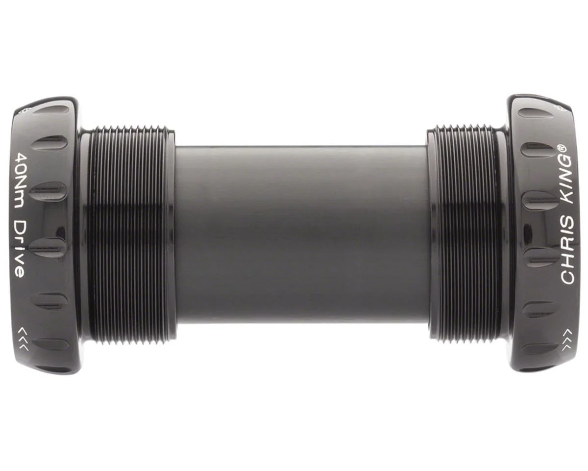 Chris King ThreadFit 24 Bottom Bracket w/Fit Kit 4 (Black) (English) (For Shimano Hollowtech II)